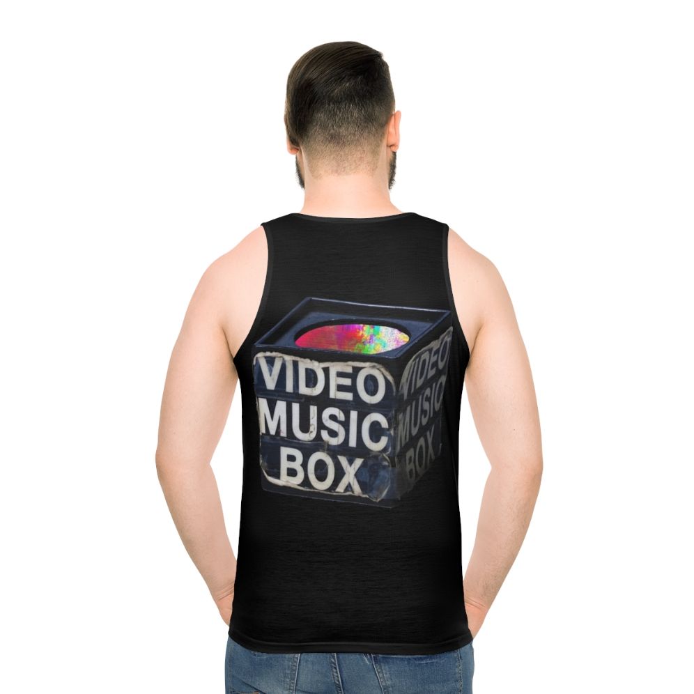 Retro Music Box Microphone Classic Unisex Tank Top - men back