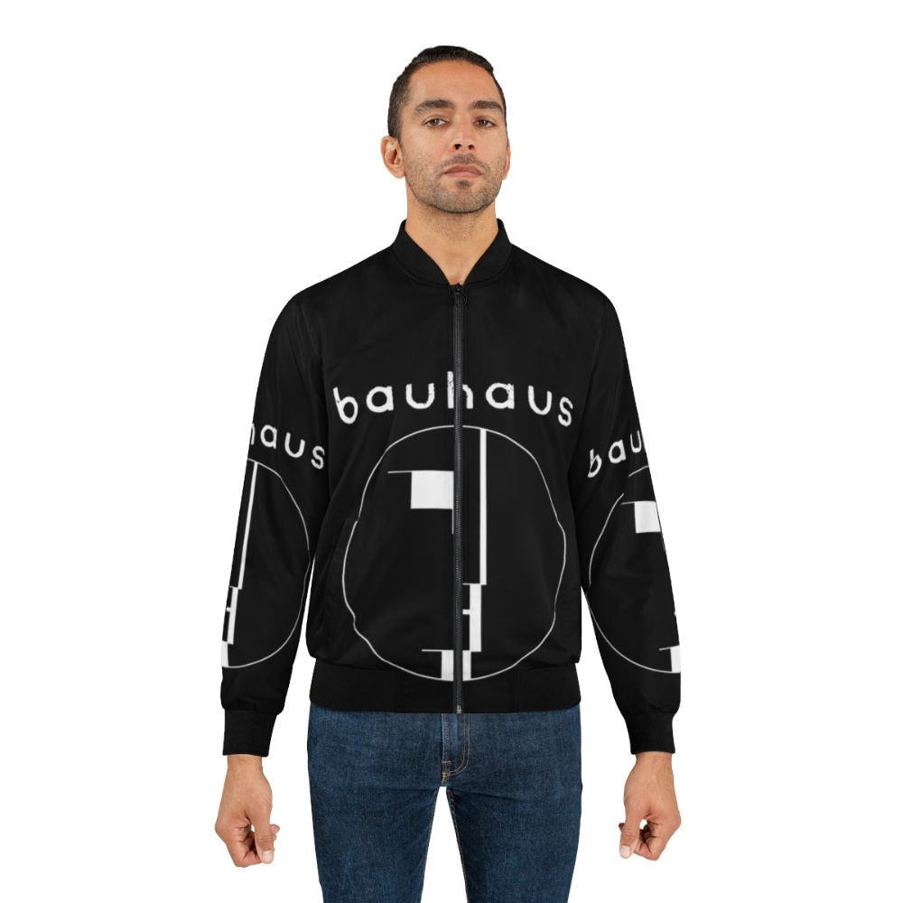 Bauhaus post punk 80s retro bomber jacket in white - Lifestyle