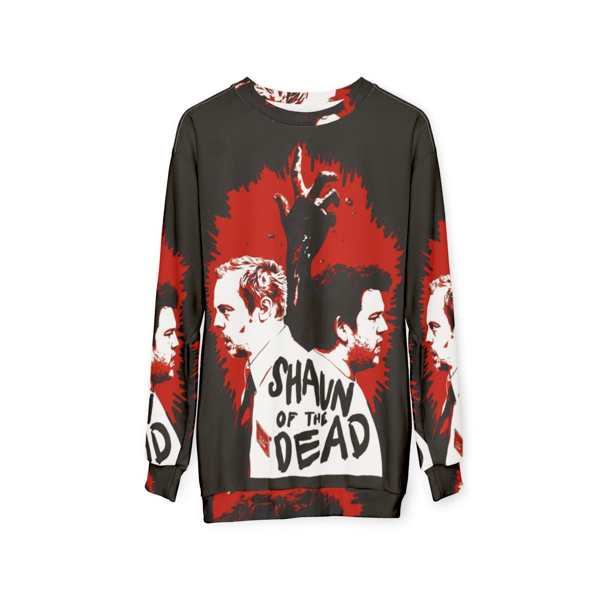 Shaun of the Dead Sweatshirt featuring movie poster design - hanging