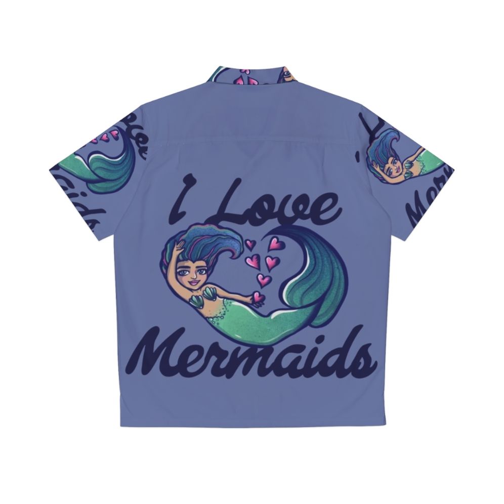 Mermaid Hawaiian Shirt with Enchanting Ocean Creatures - Back