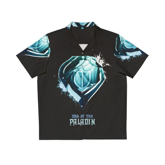 Final Fantasy Hawaiian Shirt featuring a crystal soul and paladin relic weapons