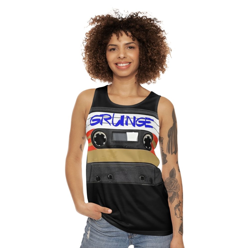 Grunge music unisex tank top - women