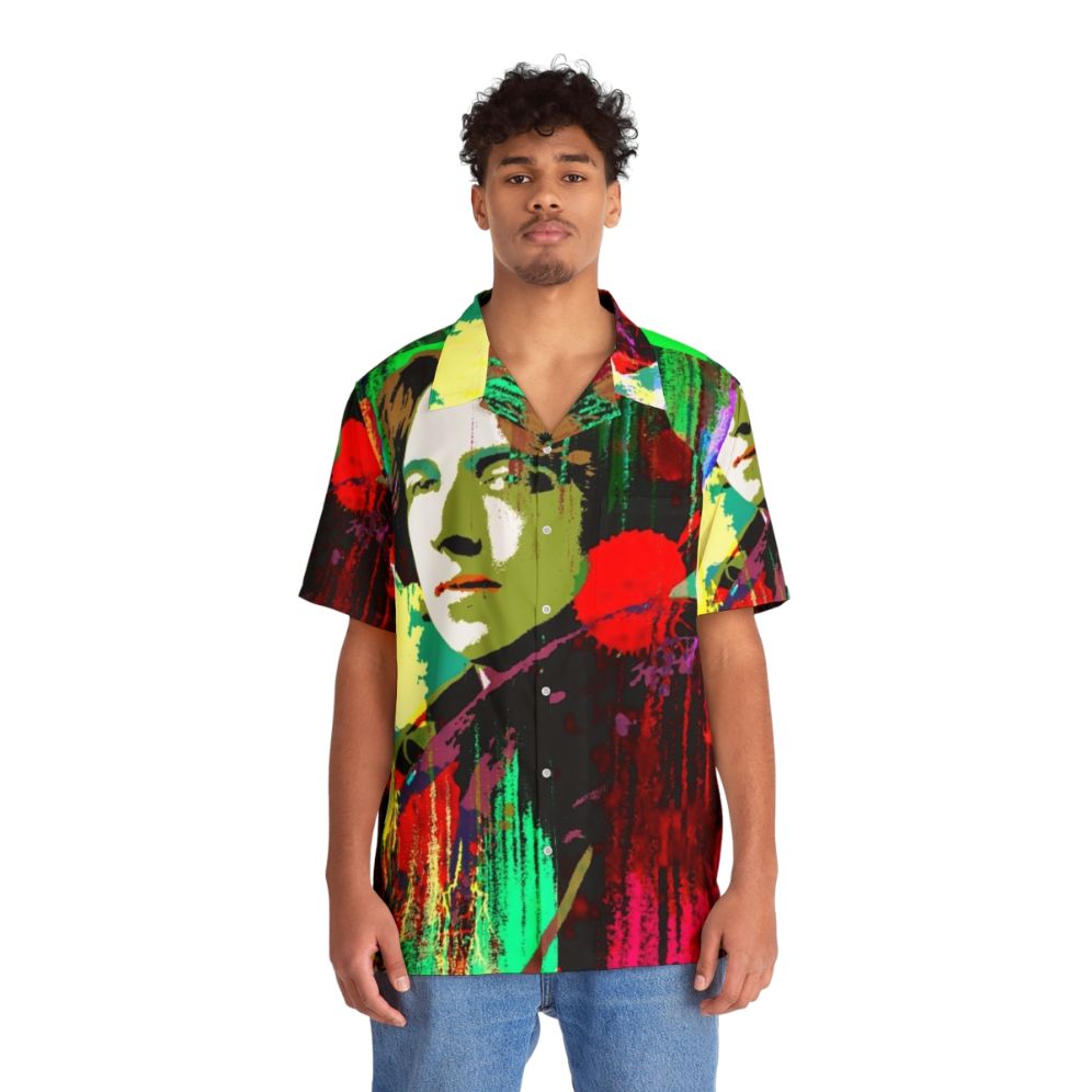 Wilde One Hawaiian Shirt featuring Oscar Wilde and LGBTQ+ Iconography - People Front