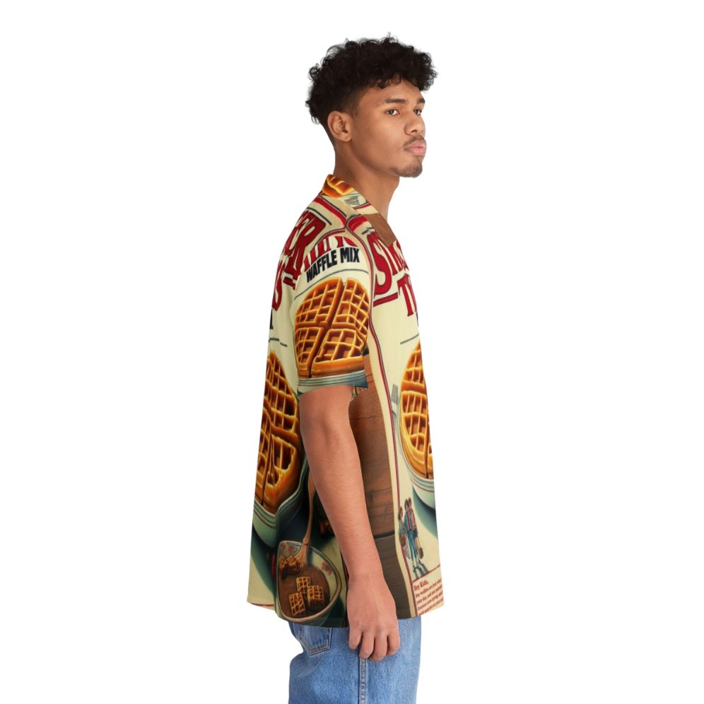 Waffle Mix Hawaiian Shirt, featuring a tropical pattern and a Stranger Things-inspired style - People Pight