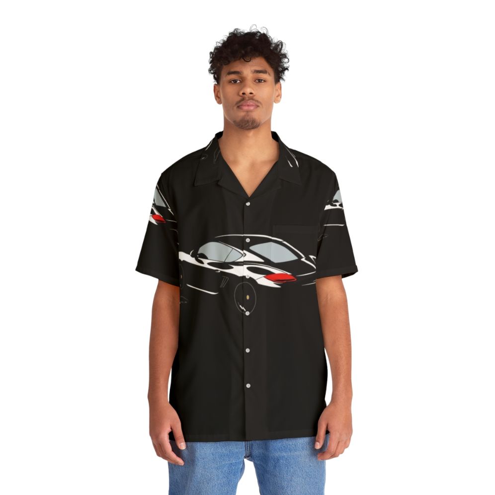 Porsche Cayman S Black Edition Hawaiian Shirt - People Front