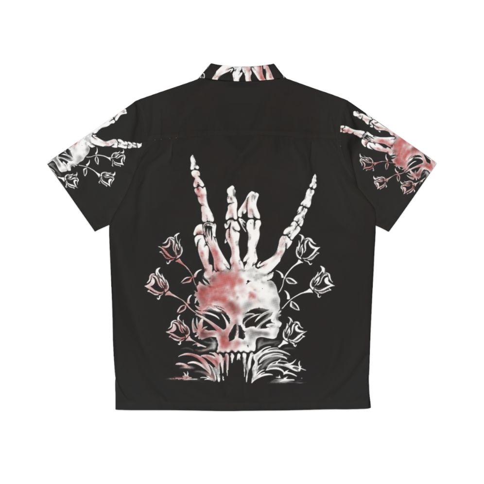 Dead Island 2 Hawaiian Shirt featuring zombie and skull graphics - Back