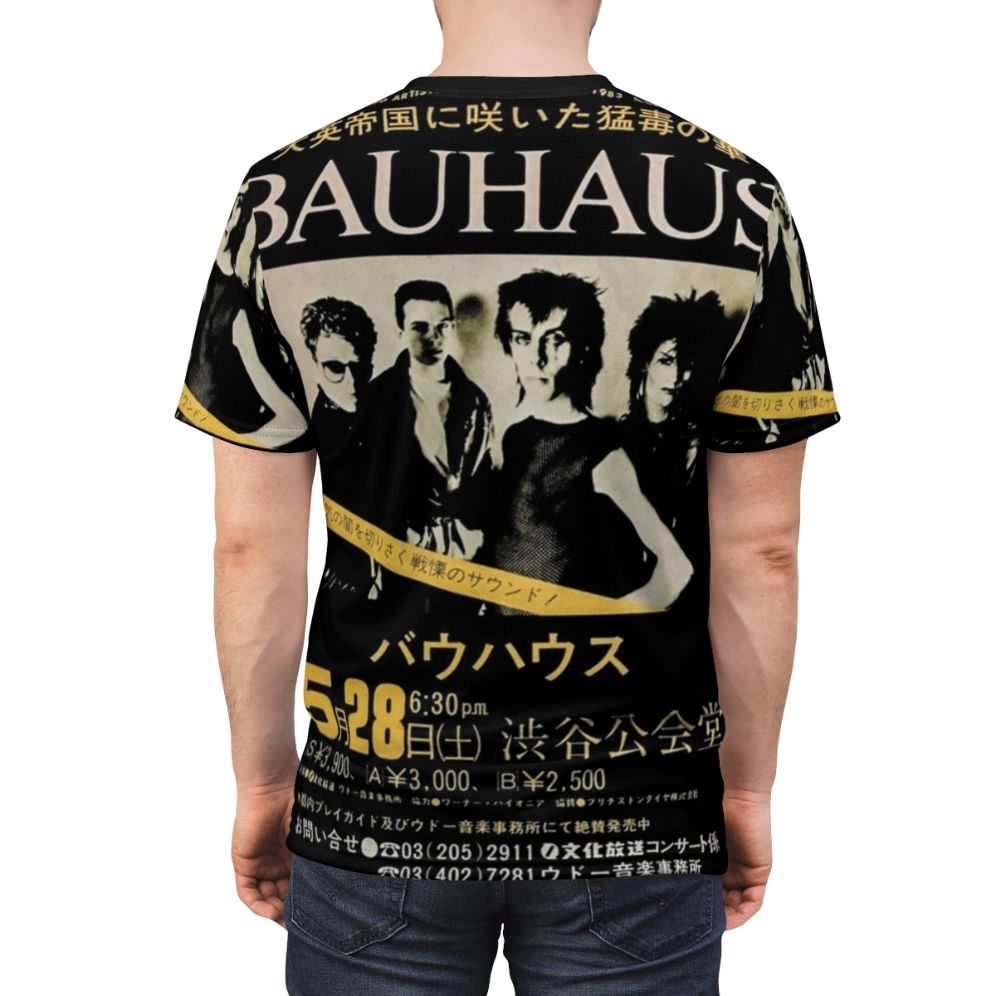 Bauhaus-inspired retro graphic t-shirt for alternative music fans - men back