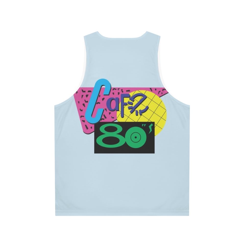 Back to the Cafe 80s Unisex Tank Top with Vintage Diner Inspired Design - Back