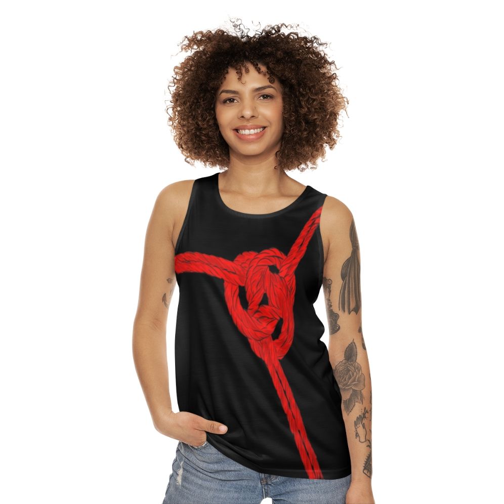 Tri Hex Unisex Tank Top for Rope Bondage and BDSM - women