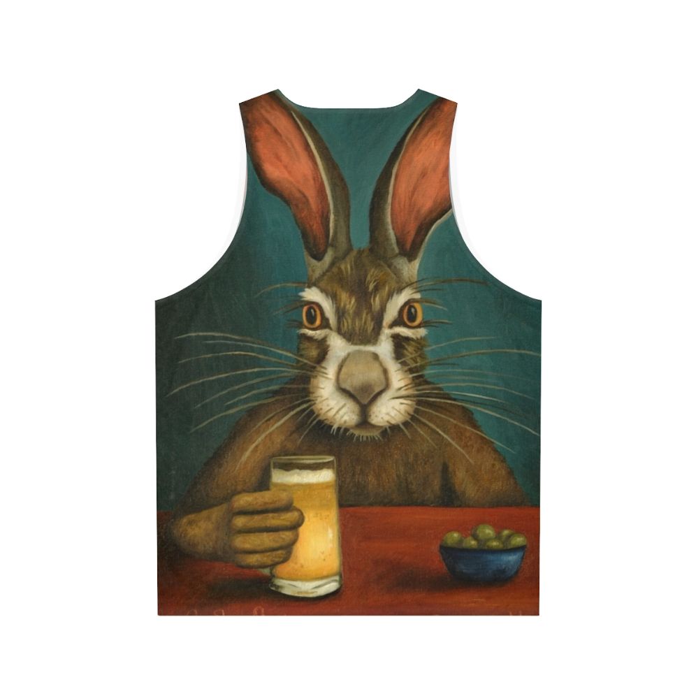 Funny bunny hopping tank top - Back