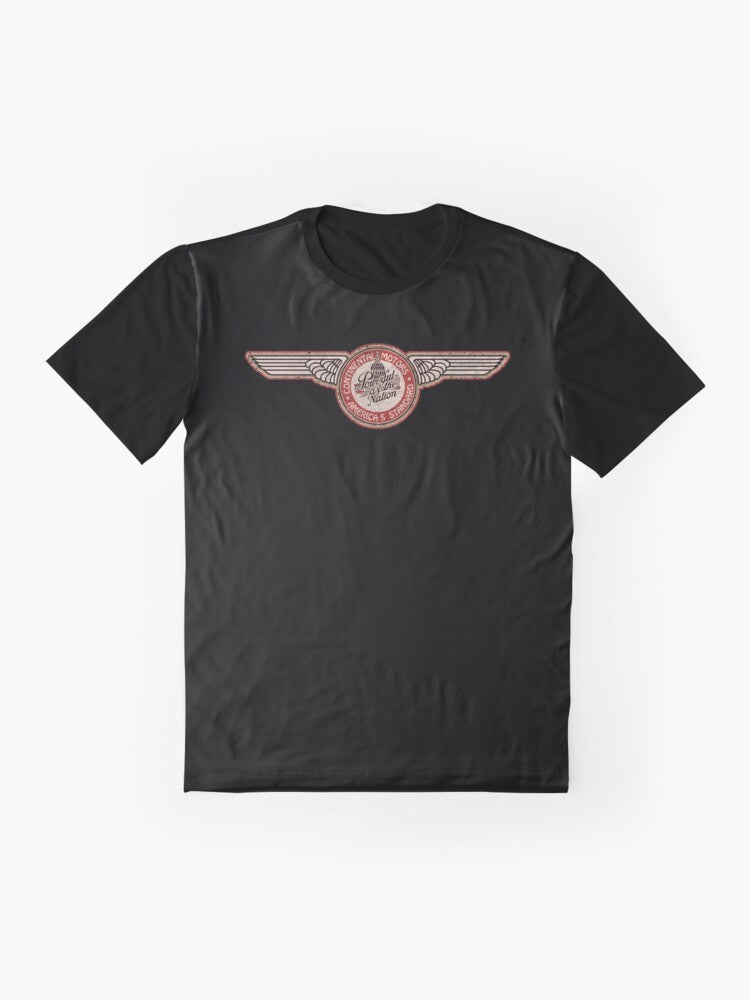 Vintage graphic t-shirt featuring the text "Continental Aircraft Engines USA" with wings and vintage aircraft silhouettes - Flat lay