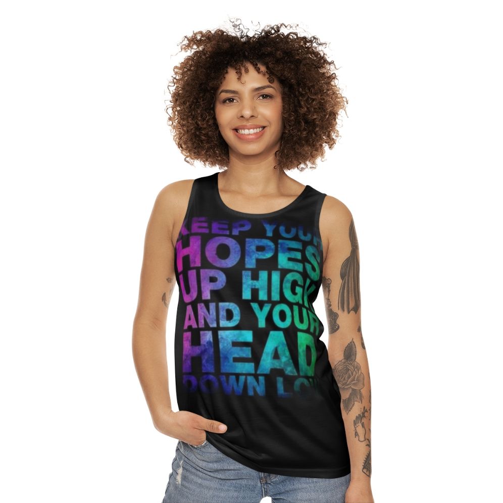 Unisex 'Hopes High' band logo tank top - women