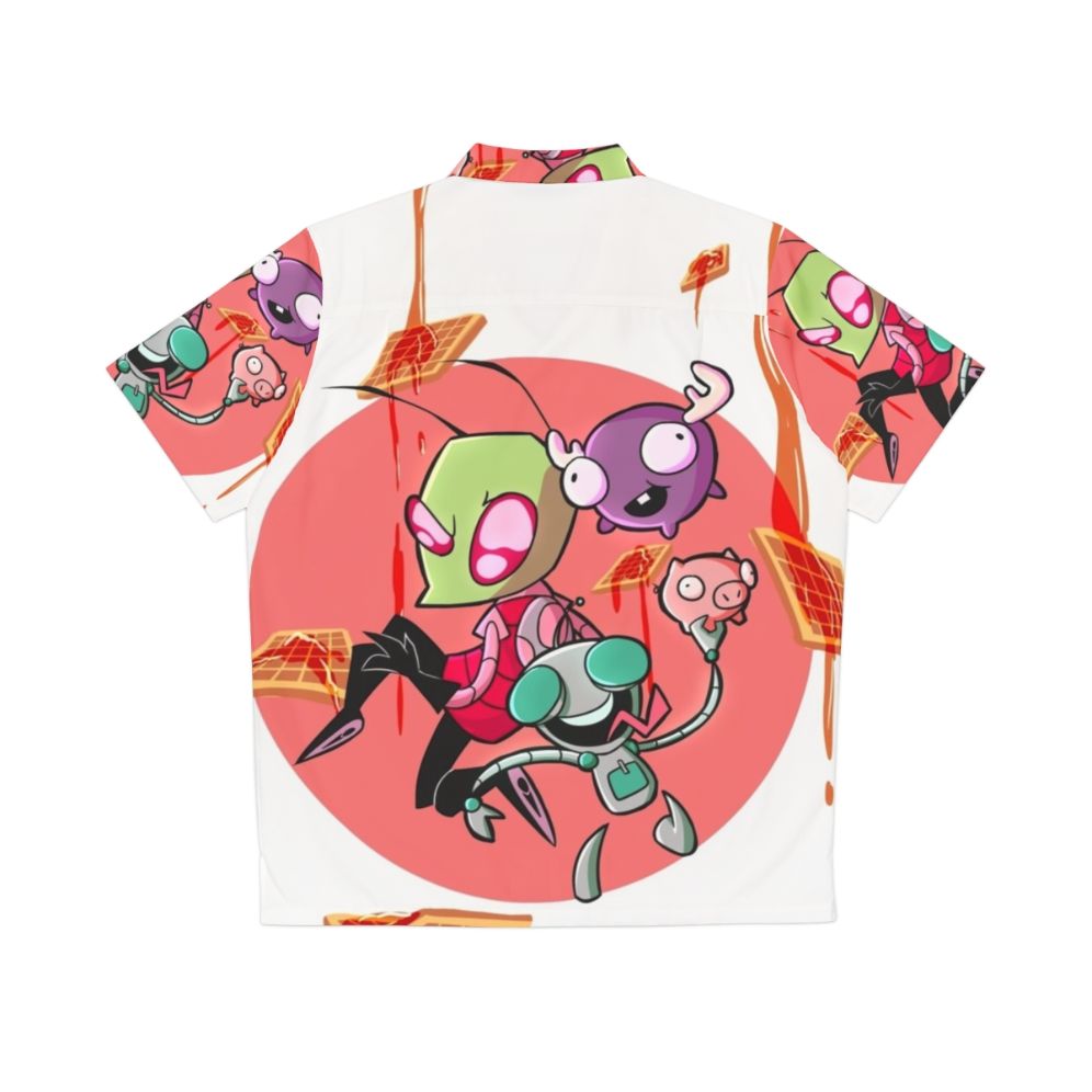 Invader Zim Waffles Hawaiian Shirt - Back