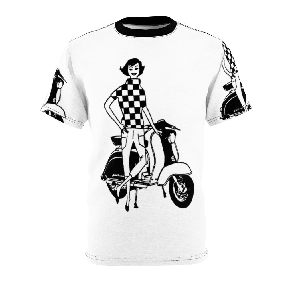 Retro Lambretta Li Series 1 Checkered Top T-Shirt