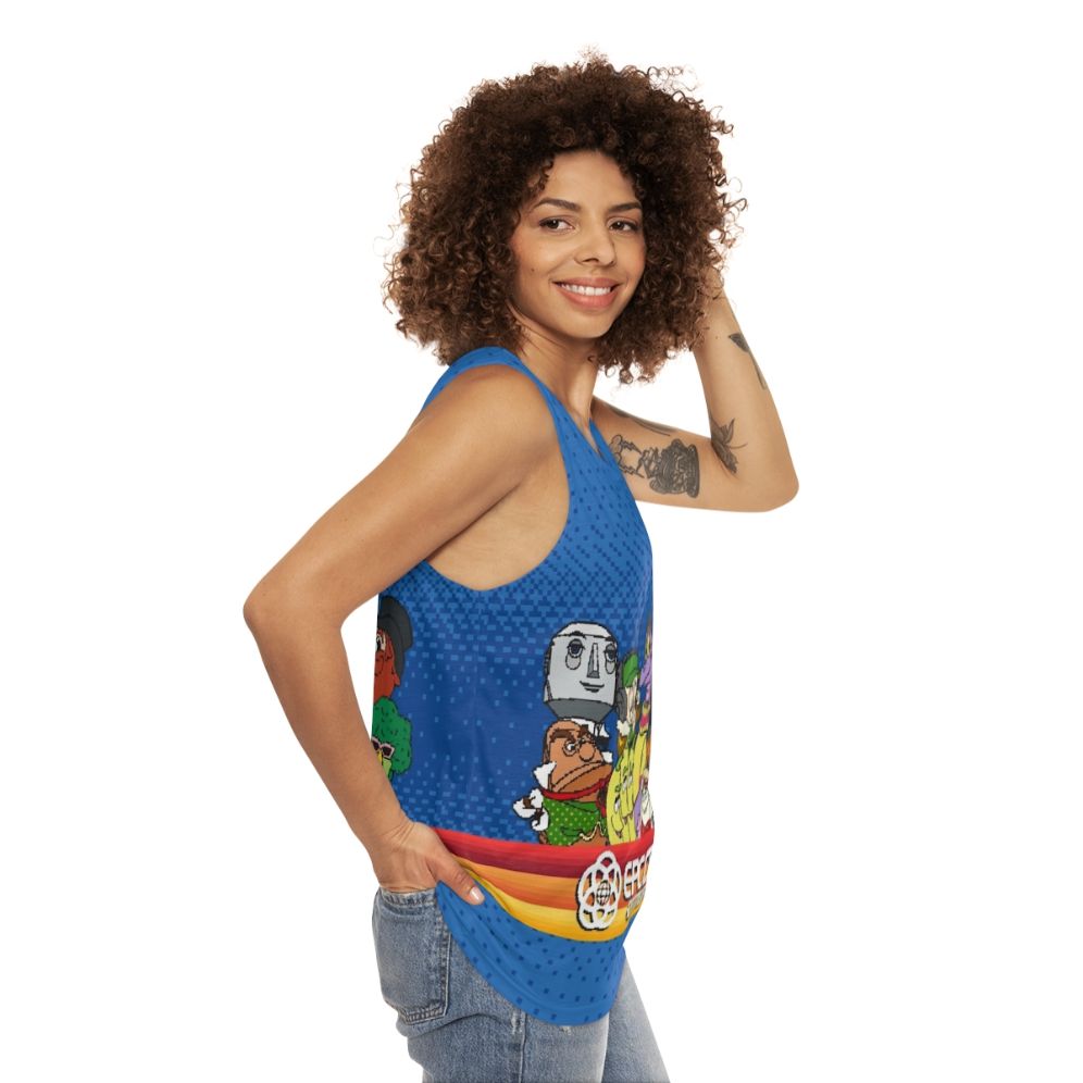 Retro 8-bit Epcot Center unisex tank top - women side