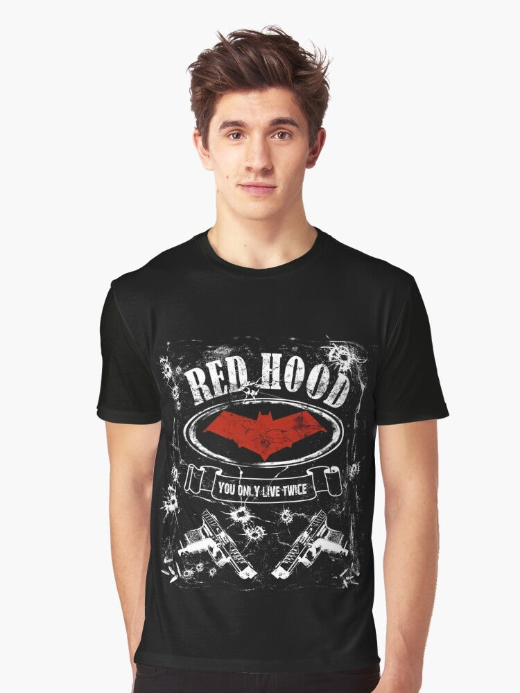 Red Hood Whiskey Style Graphic T-Shirt - Men