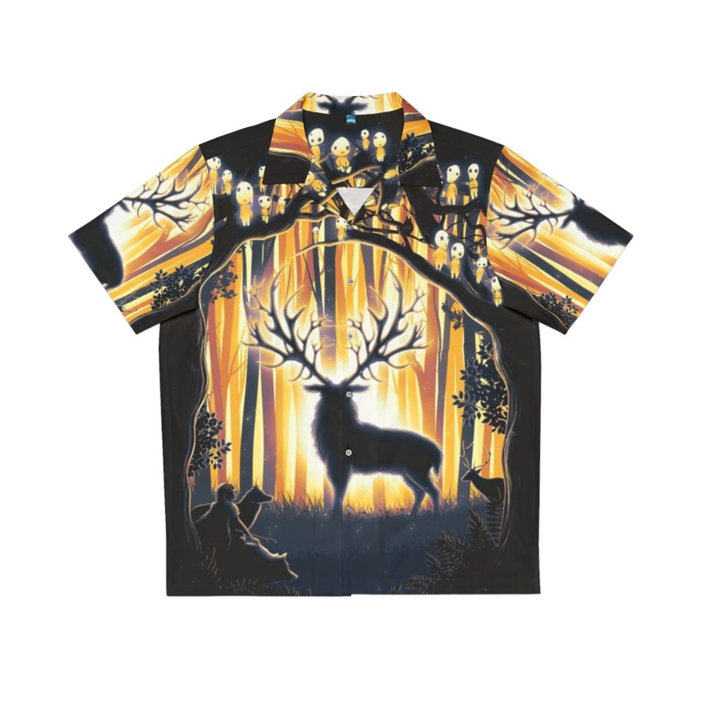 Deer God Master Of The Forest Hawaiian Shirt with nature and spiritual elements