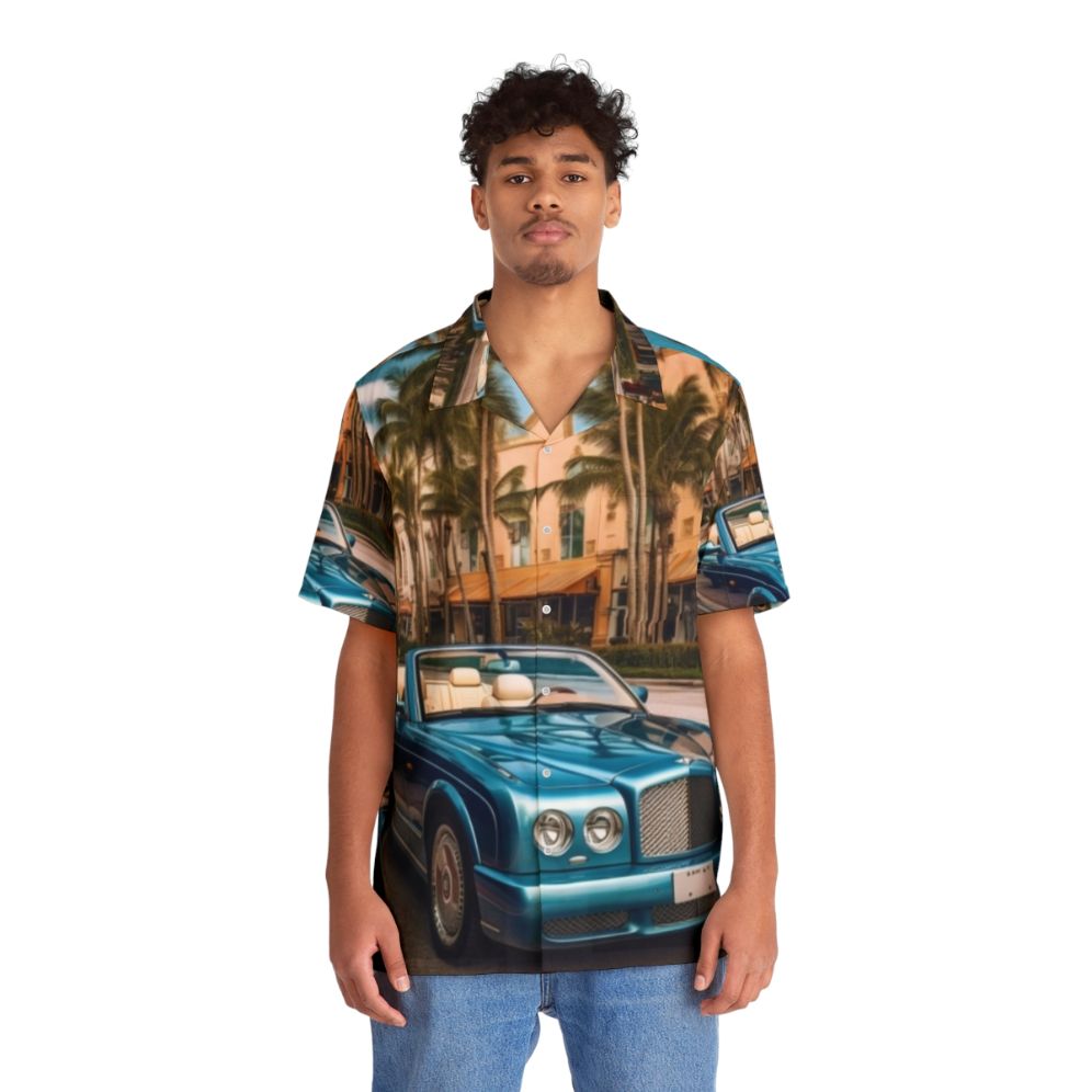 Luxurious Bentley Azure Convertible Hawaiian Shirt - People Front