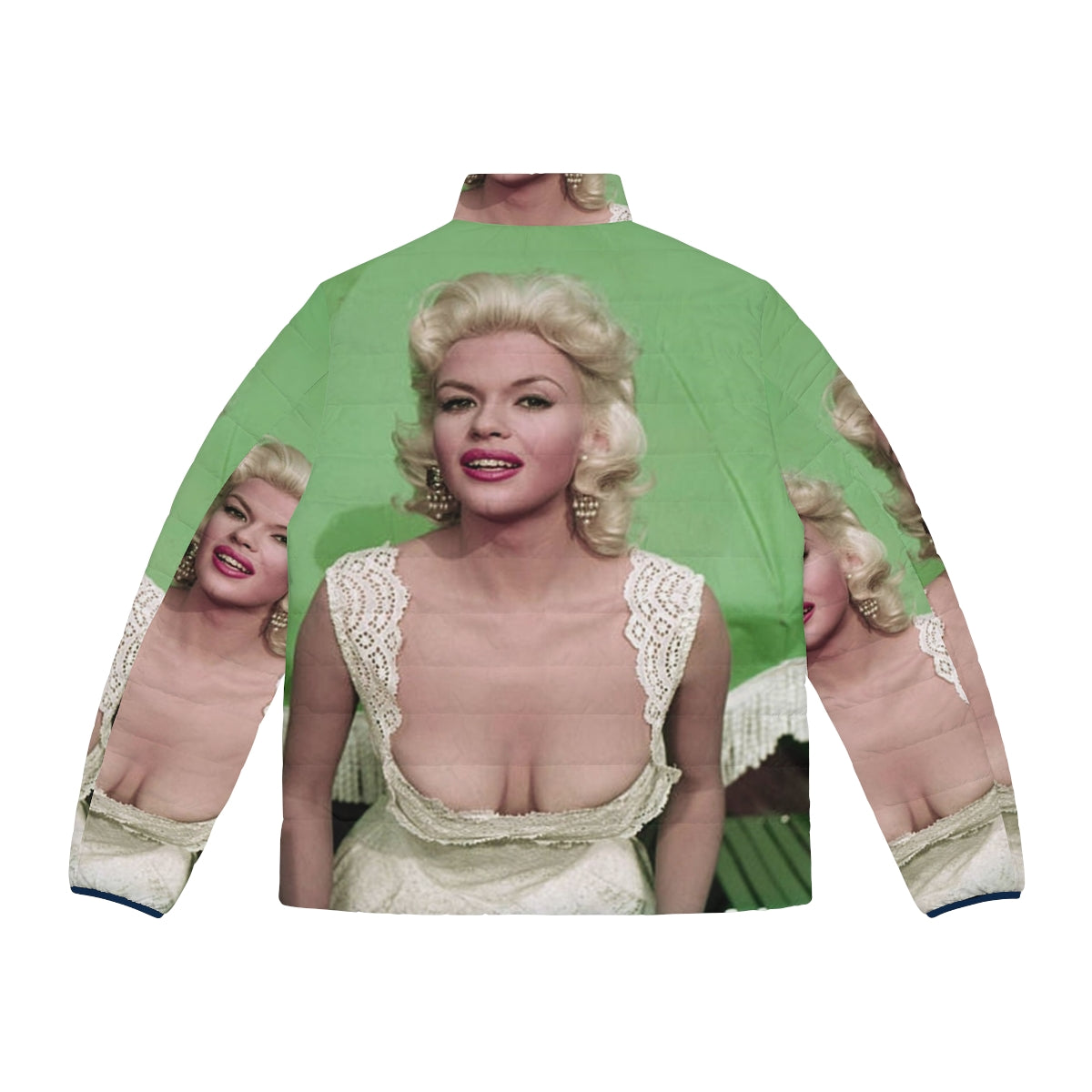 Jayne Mansfield Puffer Jacket - Vintage Celebrity Inspired Outerwear - Back