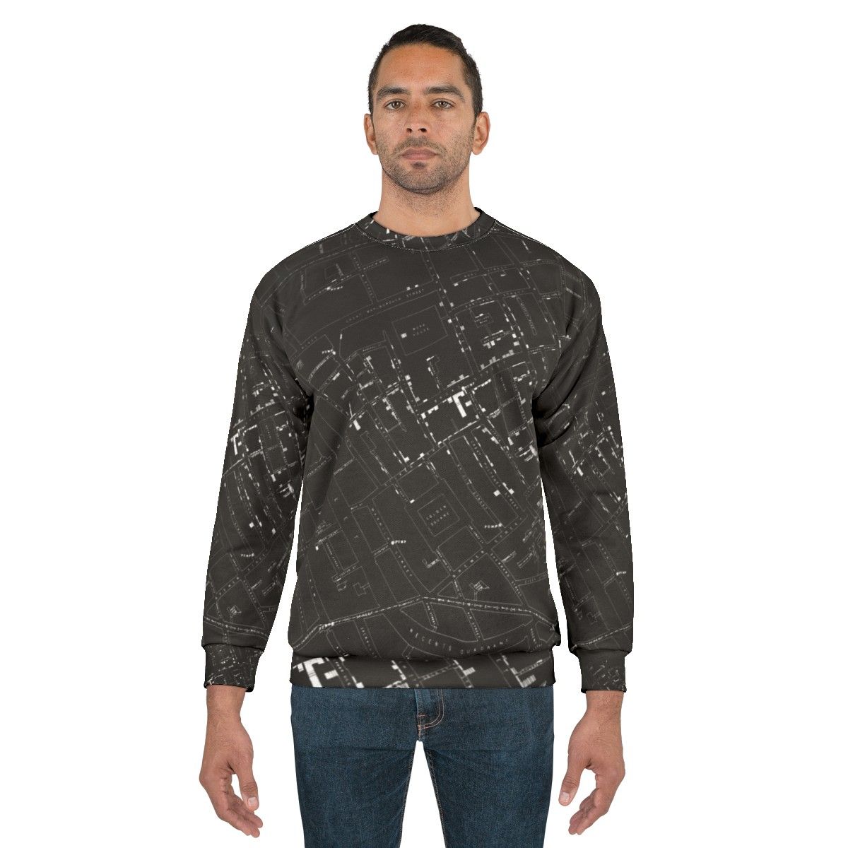 John Snow's Cholera Map White Sweatshirt - men