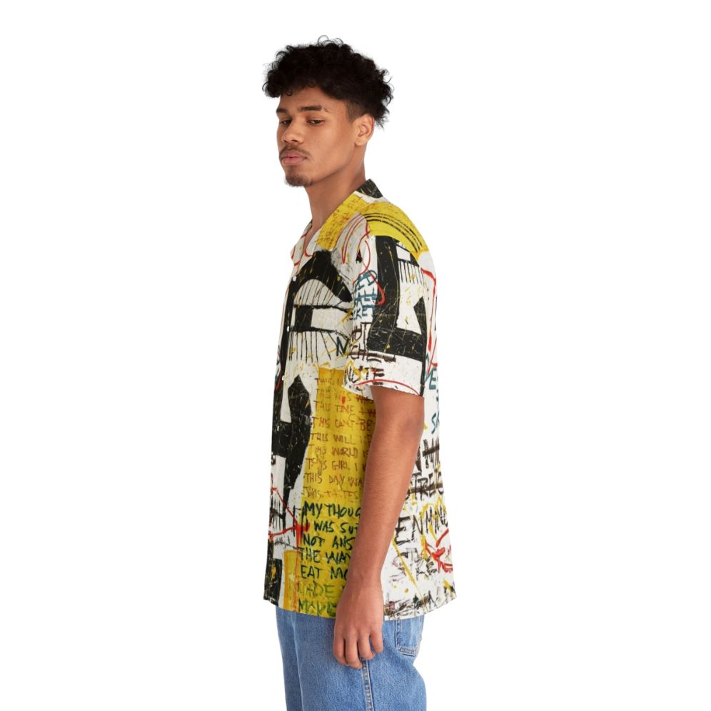 Modernist Abstract Hawaiian Shirt with Word Art - People Left