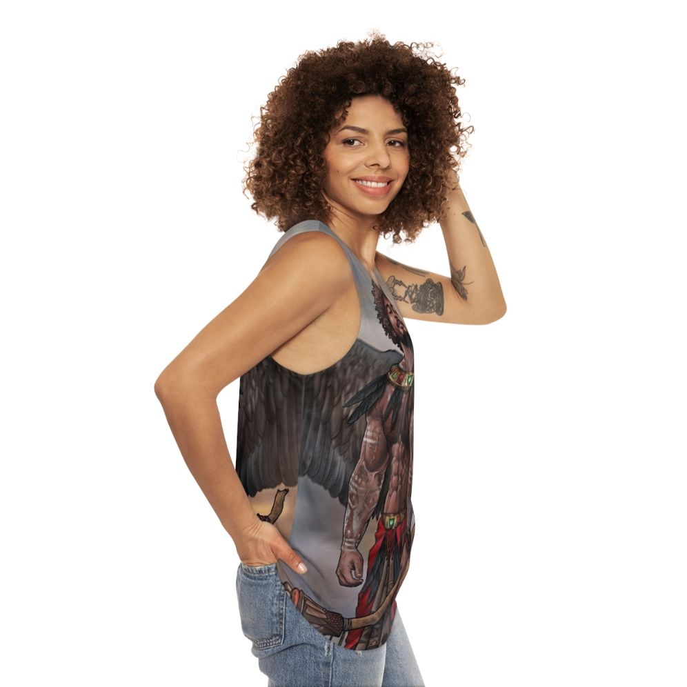 Unisex gay pride muscle fit tank top - women side