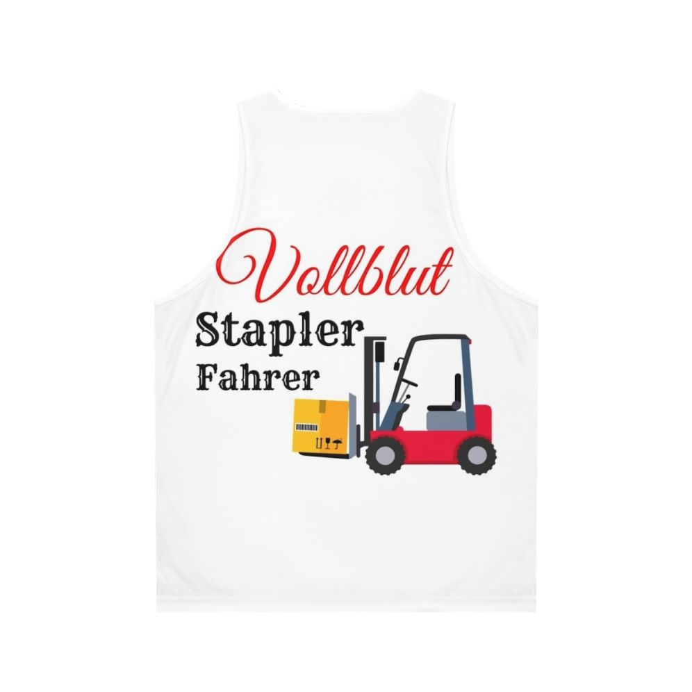 Forklift driver unisex tank top - Back