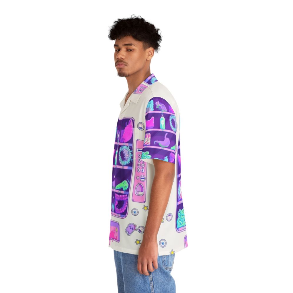 Pastel goth Hawaiian shirt with creepy cartoon organs - People Left