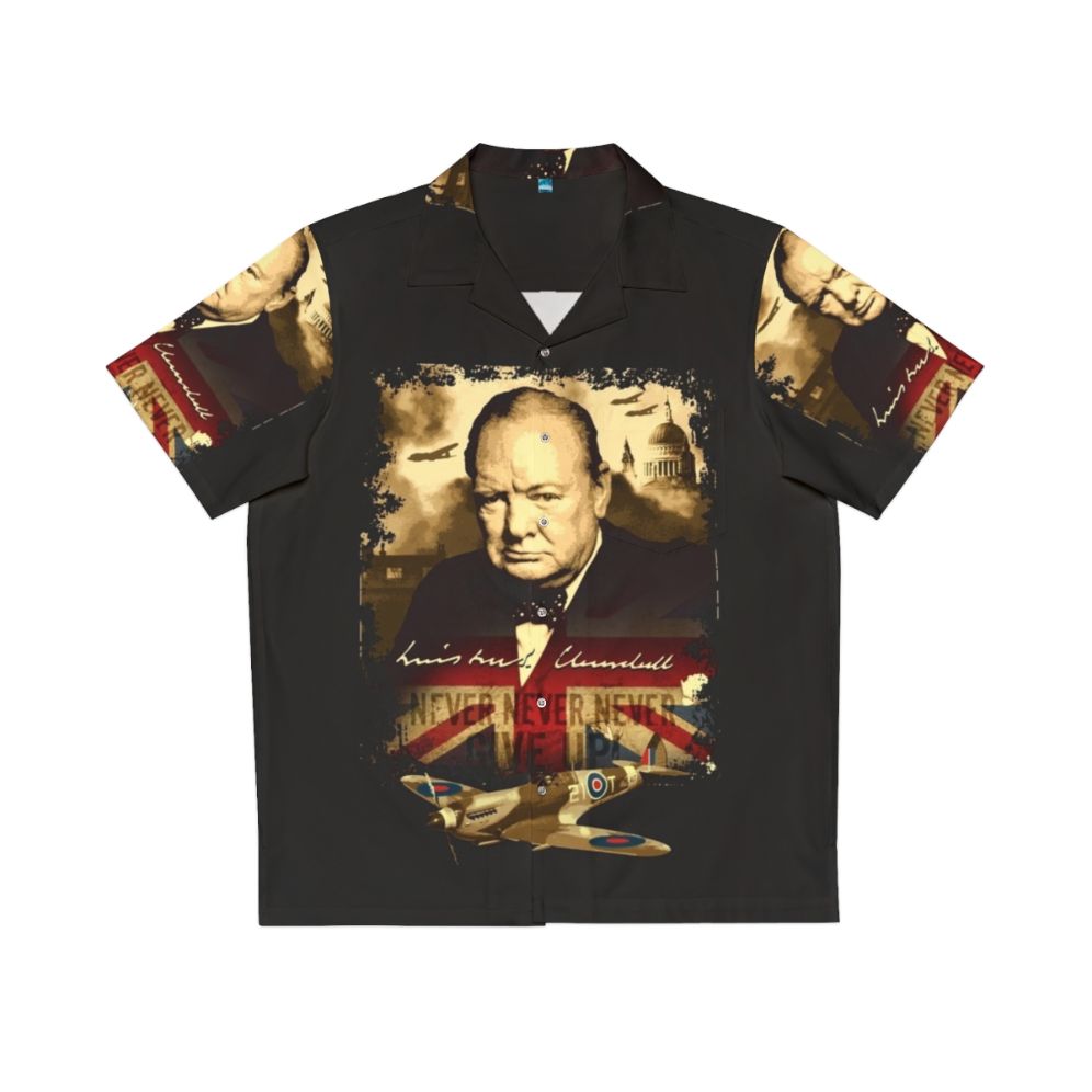 Winston Churchill Patriotic WWII British Hawaiian Shirt