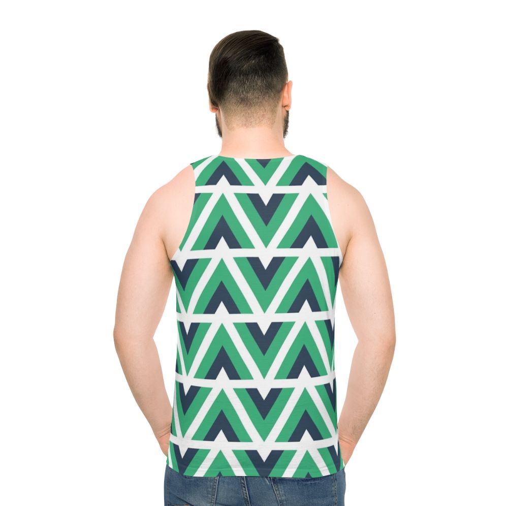 Vue.js Pattern Unisex Tank Top - men back