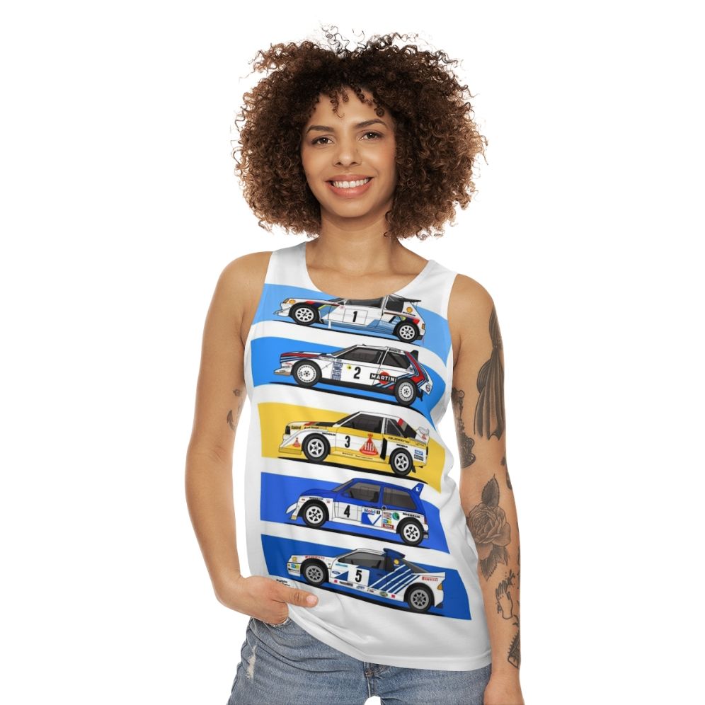 Group B rally car unisex tank top - women