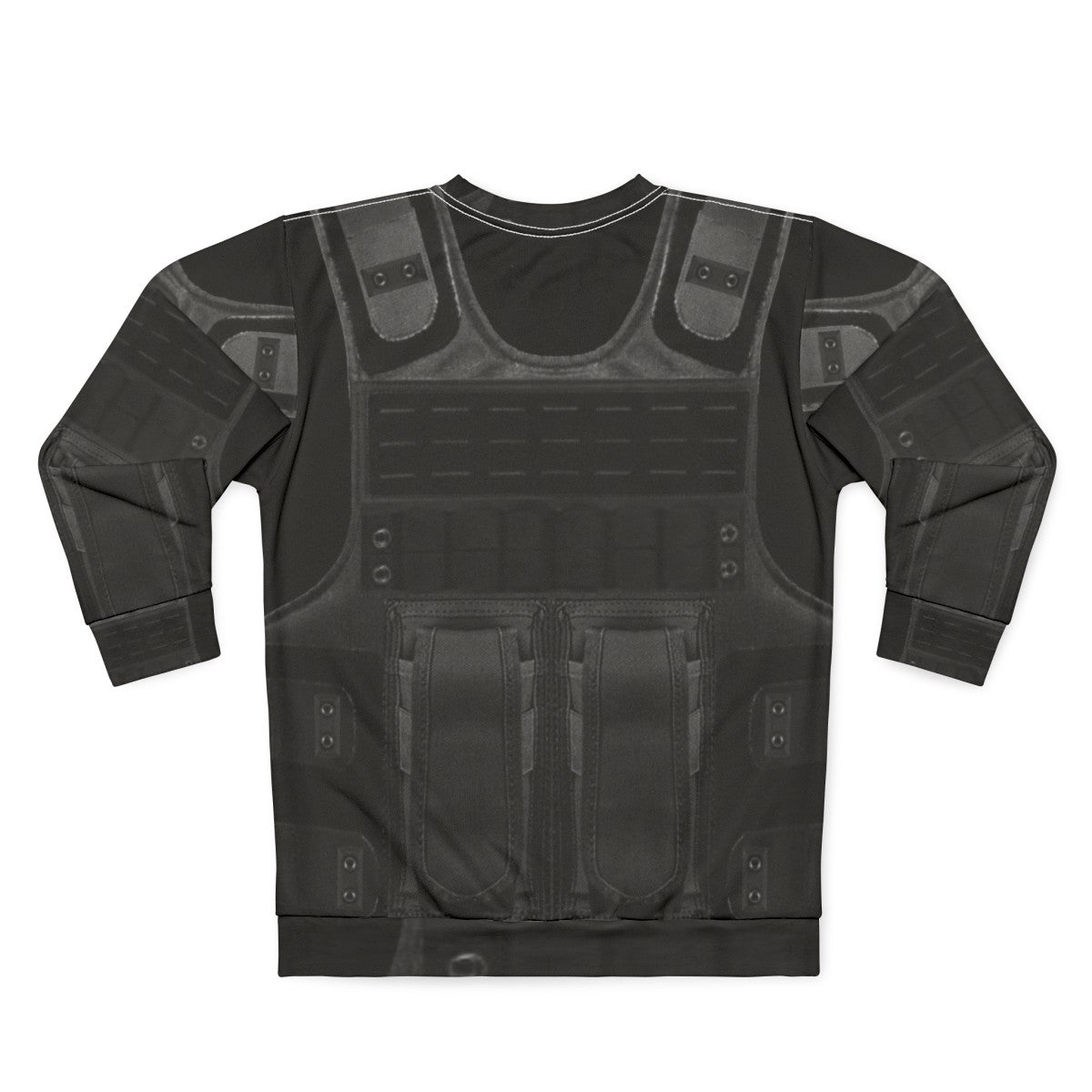 Bulletproof body armor tactical sweatshirt for security and protection - Back