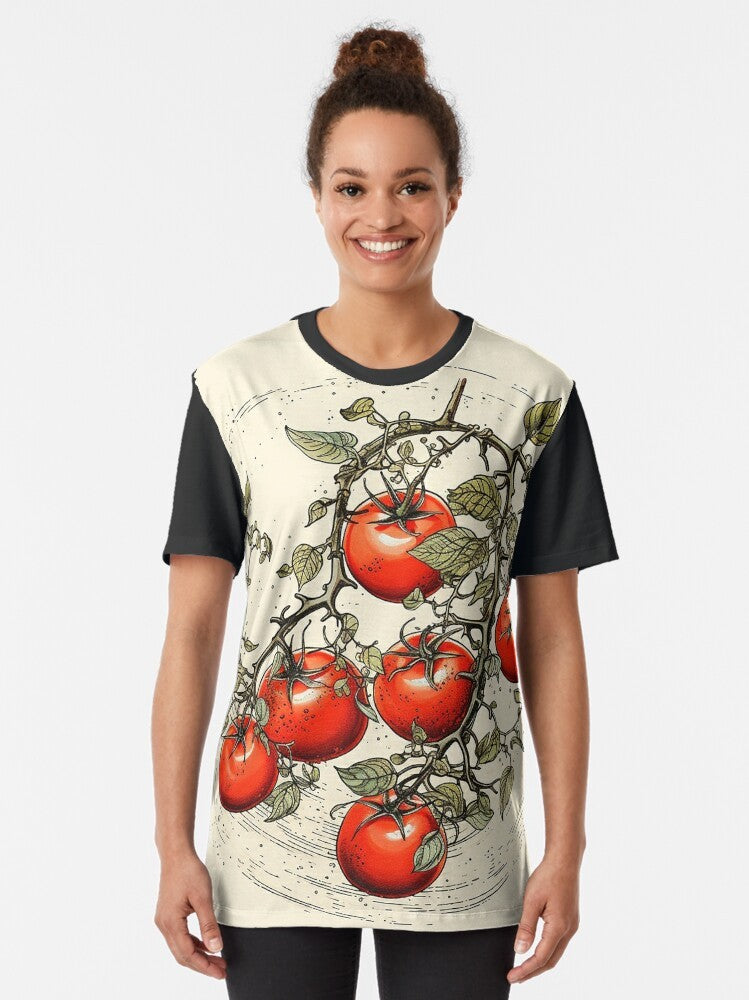 Tomatoes Graphic T-Shirt for Vegetable and Gardening Lovers - Women