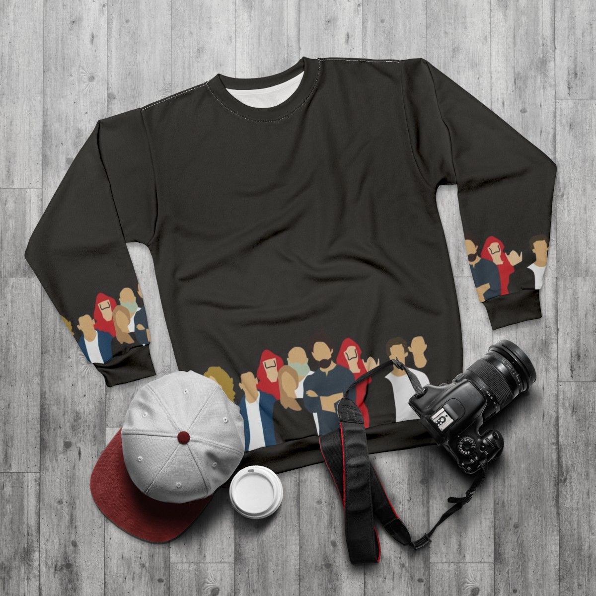 Money Heist La Casa De Papel Netflix TV Series Sweatshirt - flat lay