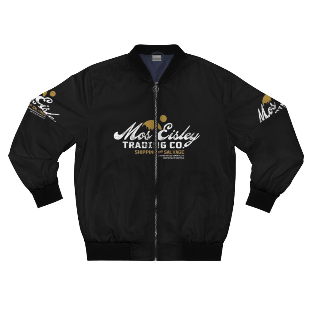 Mos Eisley Star Wars themed bomber jacket with iconic characters and imagery