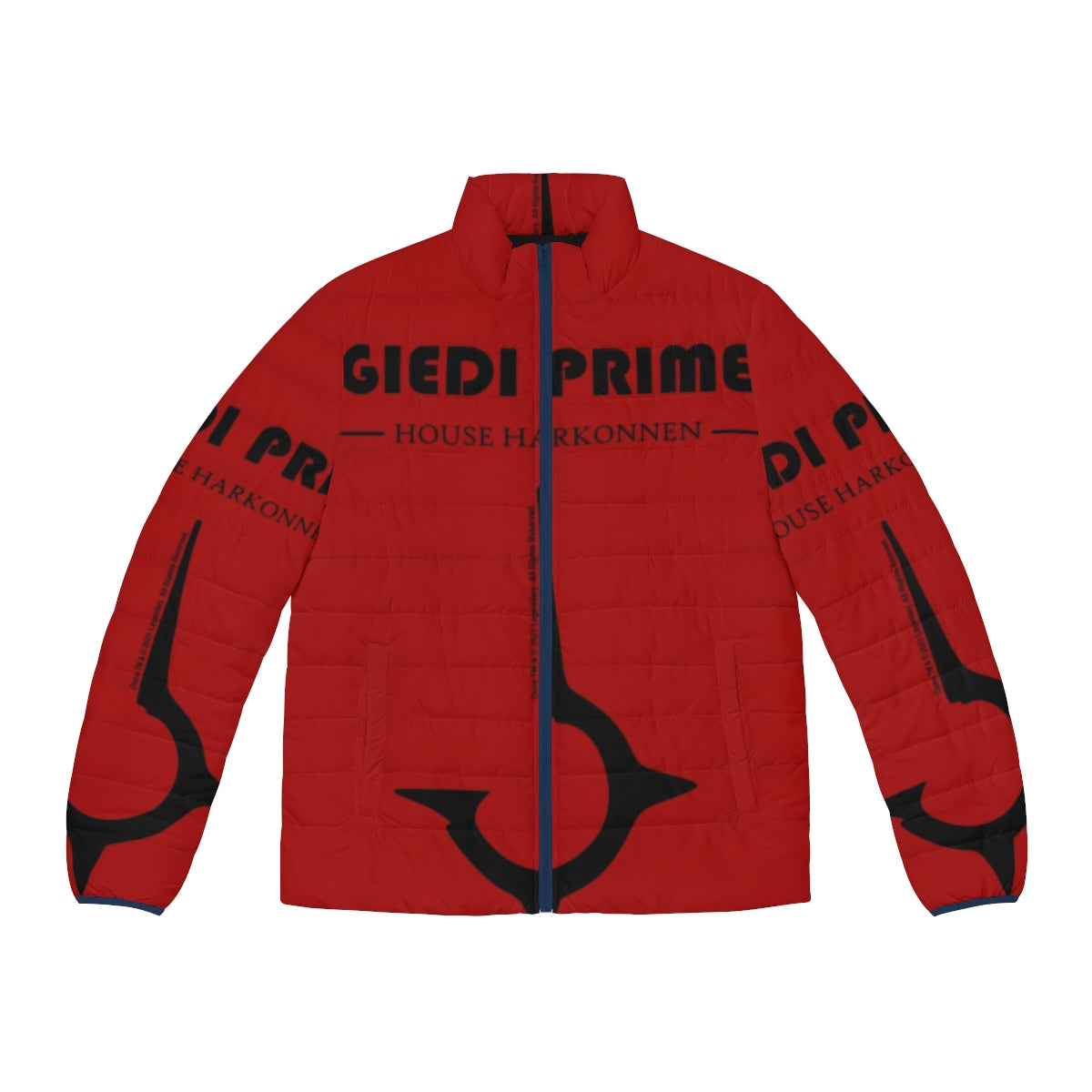 Dune House Harkonnen Giedi Prime Puffer Jacket featuring Dune 2023 fan art design