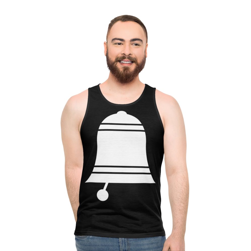 White Bell Campana Unisex Tank Top for Activities and Hobbies - men