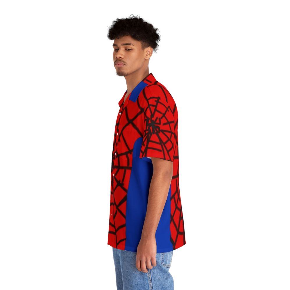 Spiderman Hawaiian Shirt with Tropical Print - People Left