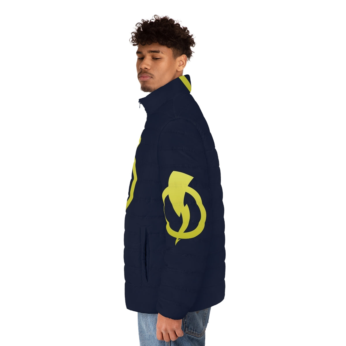 Static Shock II Puffer Jacket - Superhero Costume for Cosplay - men side left