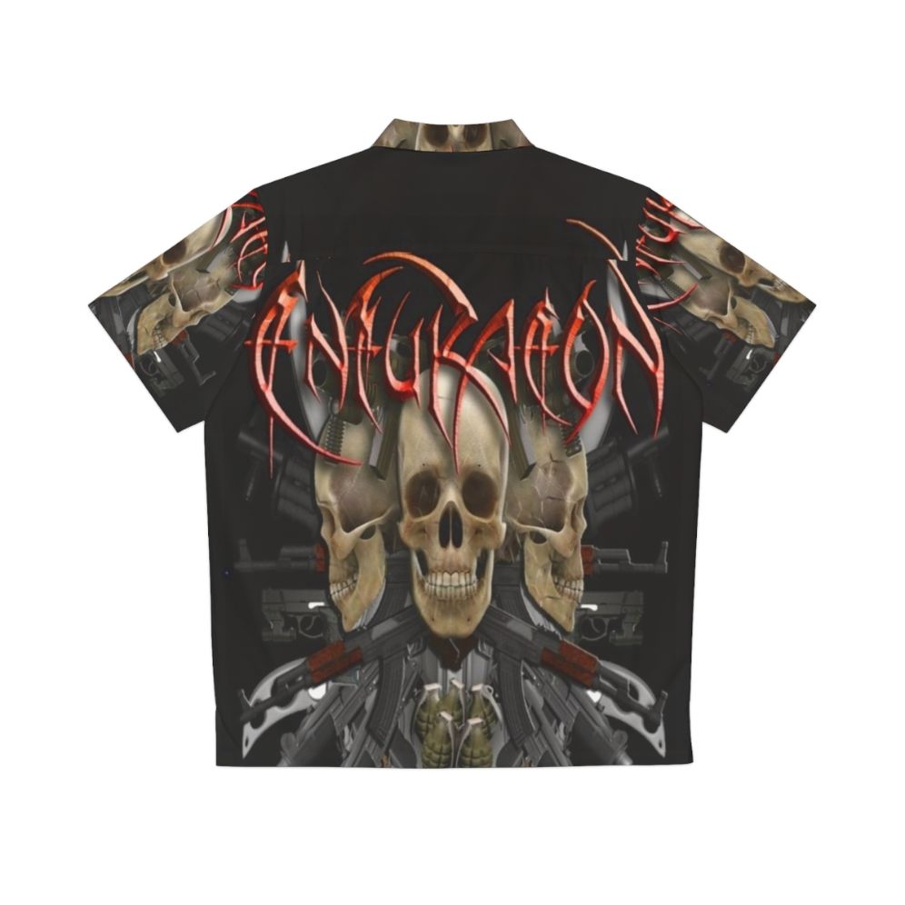 Enfuraeon Band Art Hawaiian Shirt with Heavy Metal Inspired Design - Back