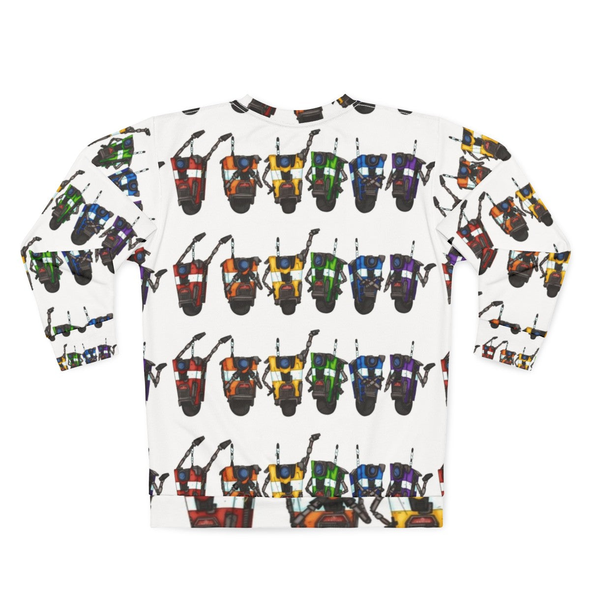 Borderlands Claptrap Rainbow Horizontal Sweatshirt - Back