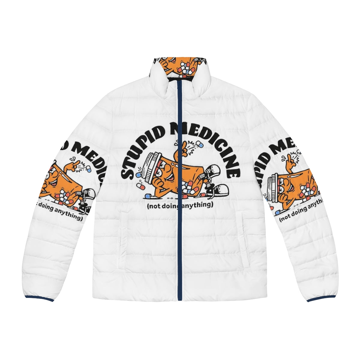 Bring Me the Horizon inspired puffer jacket with Ludens and Death Stranding graphics