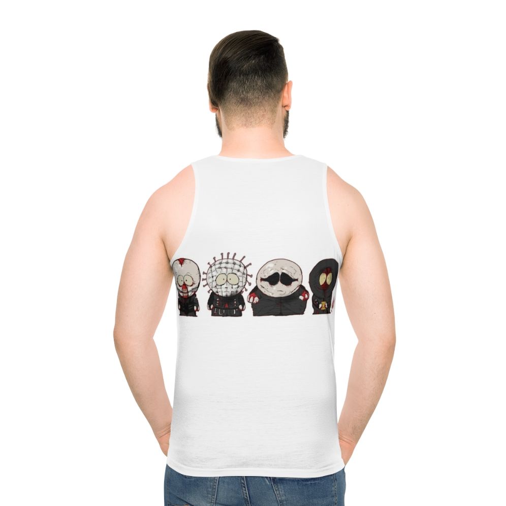 Southpark-inspired dark fashion unisex tank top - men back