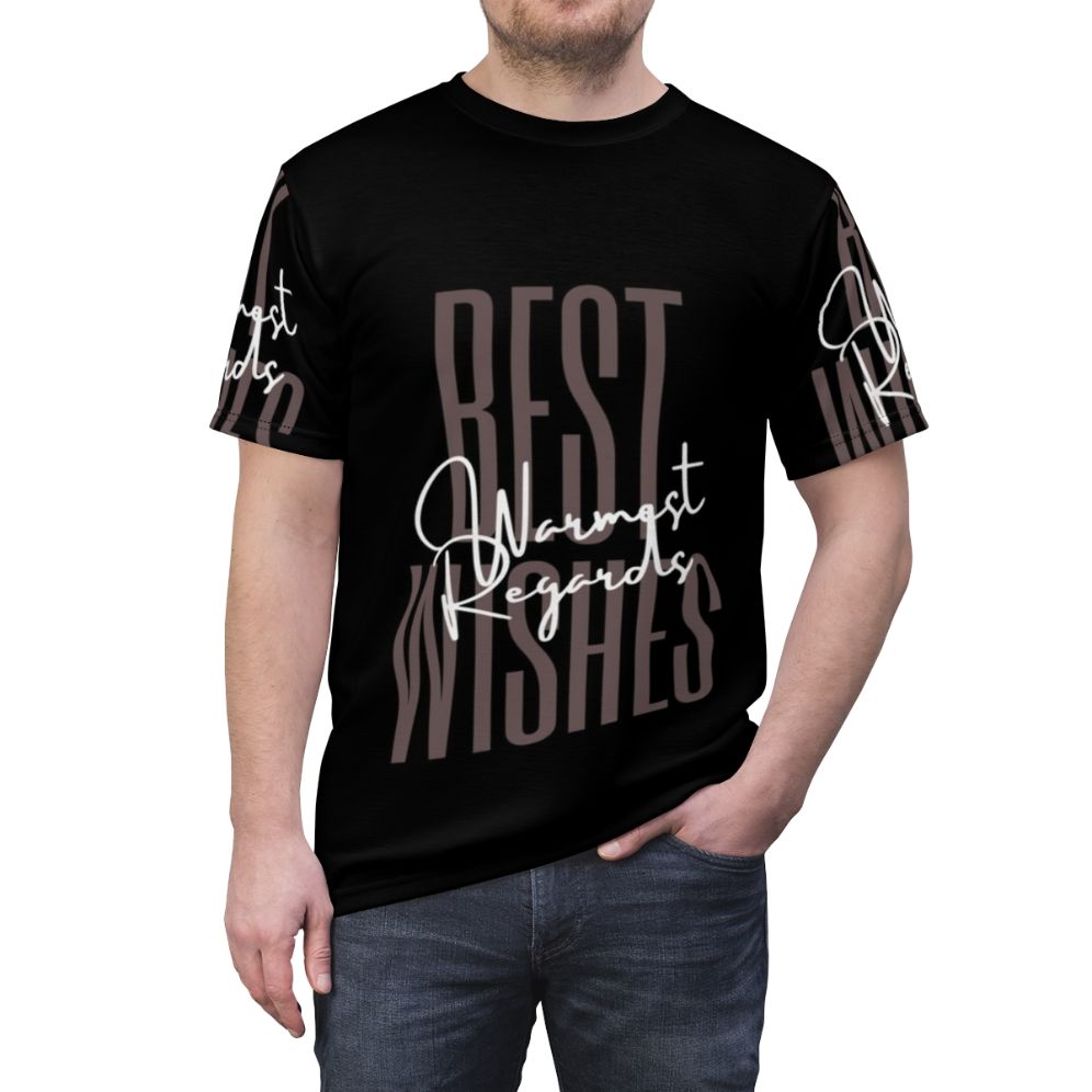 Schitt's Creek Inspired Moira Rose "Best Wishes Warmest Regards" T-Shirt - men front