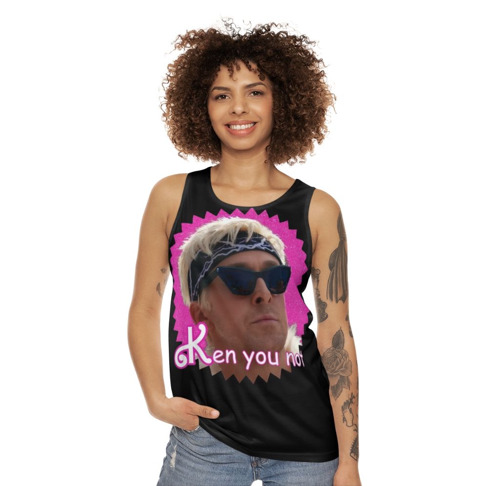 "Ken You Not" unisex tank top with funny meme design - women