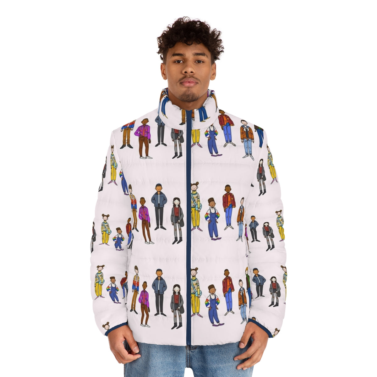 Sex Education Netflix Series Characters Puffer Jacket - men front