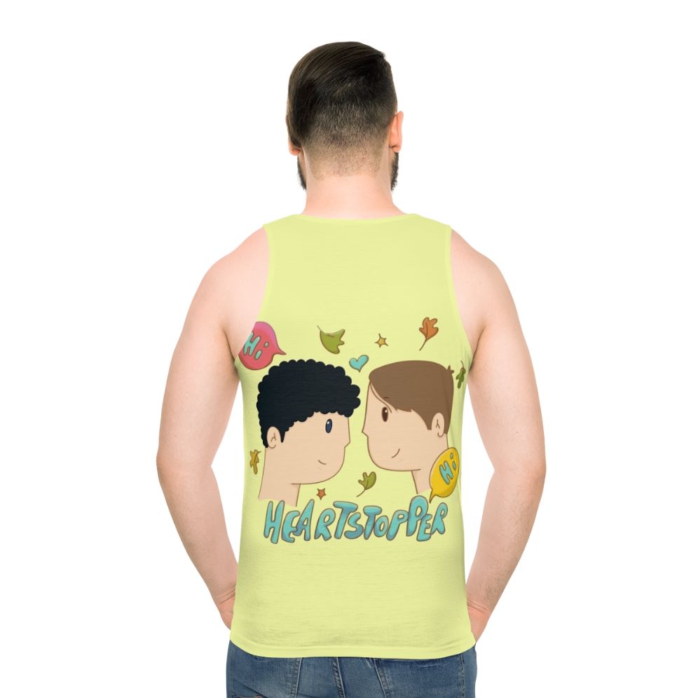 Heartstopper Nick and Charlie Unisex Tank Top - men back