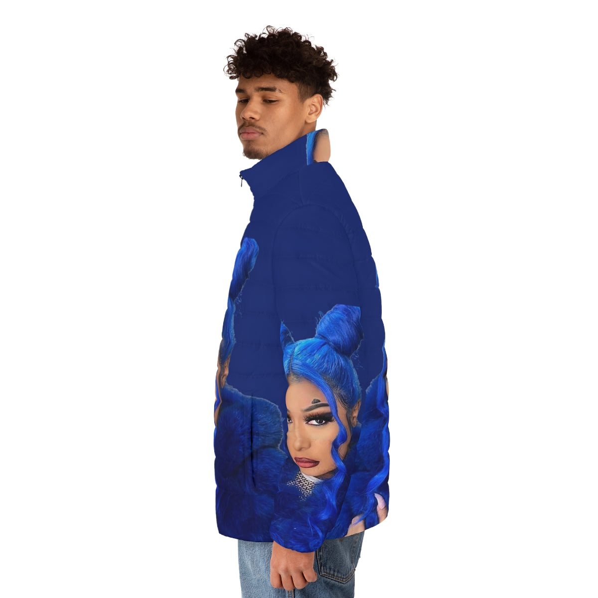 Megan Thee Stallion Puffer Jacket, featuring the popular rapper's branding and hot girl summer aesthetic - men side left