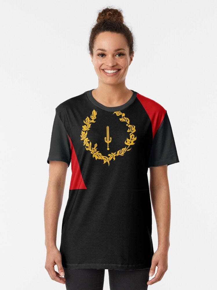 Black American heritage flag graphic design on a t-shirt - Women