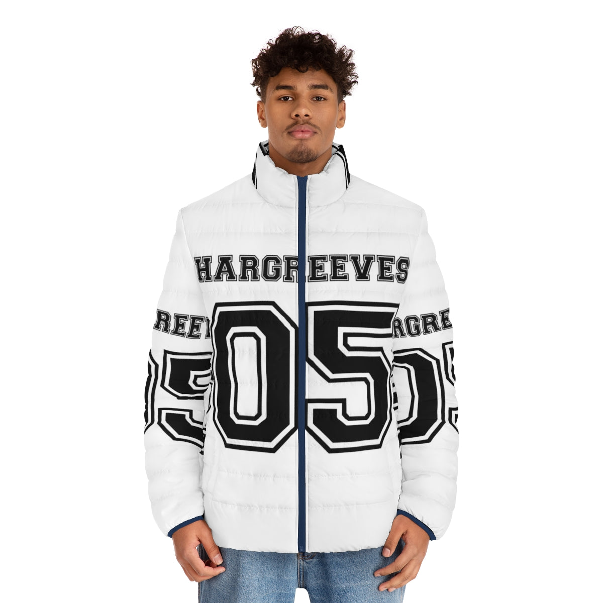 The Umbrella Academy Number 5 Black Puffer Jacket featuring Five Hargreeves, a superhero from the comic book series - men front